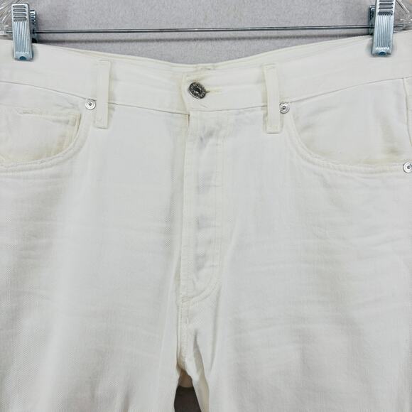 CITIZENS OF HUMANITY Jeans 29 Charlotte High Rise Straight Buttonfly White USA - Picture 3 of 16